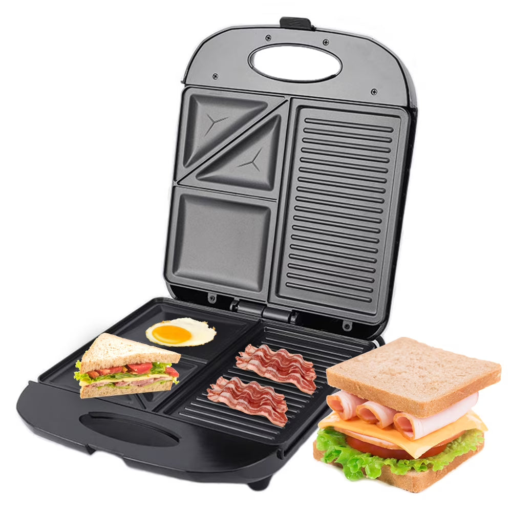 1400W Non-Stick 3in1 Electric Grill Waffle Maker D904658