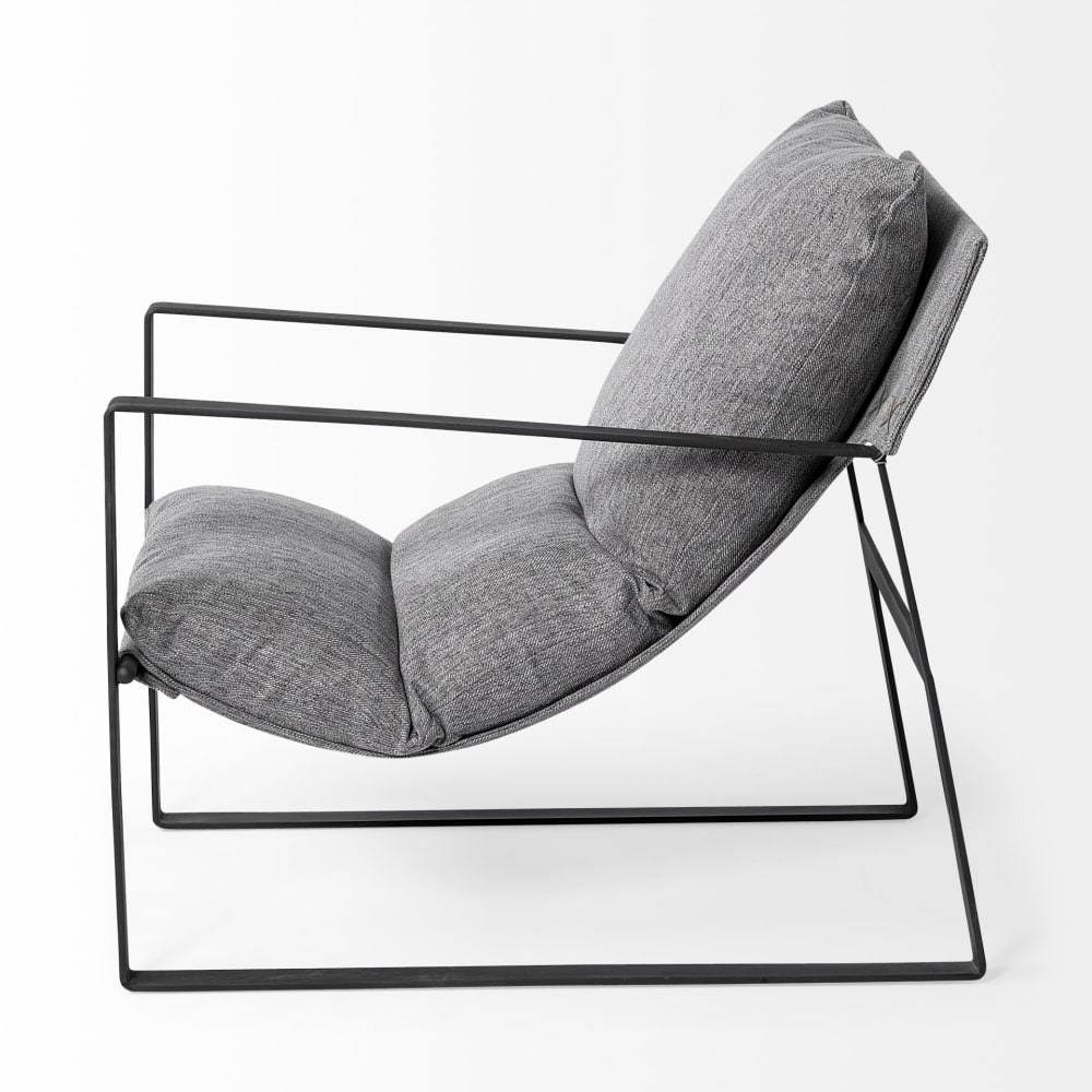Castlerock Gray Metal Frame Sling Accent Chair P45567