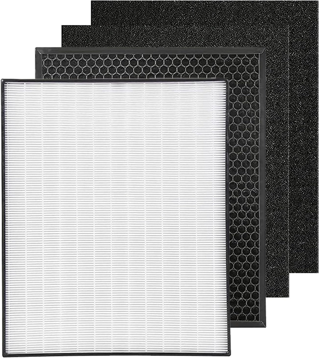 Replacement Filter Kit for Air Purifier, 1 True HEPA Filter, 2 Carbon Filters, 6 Pre-Filters Q85570
