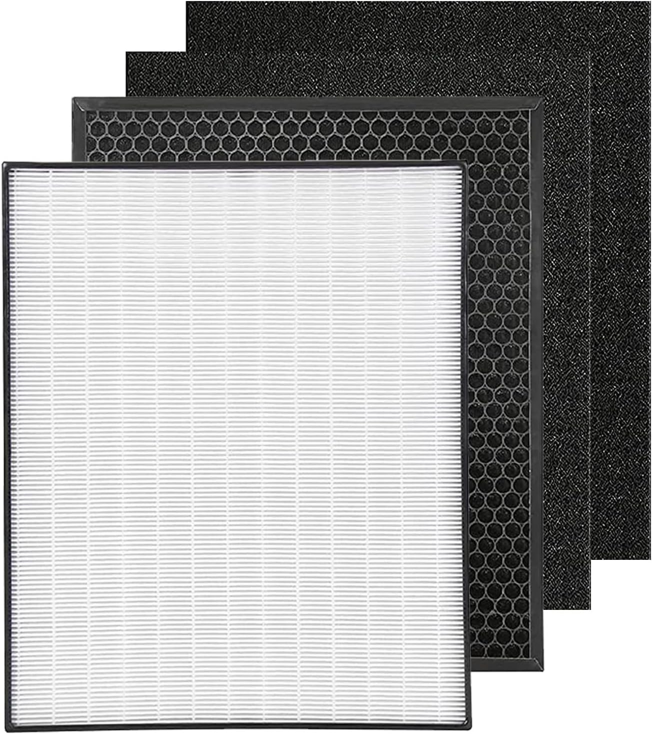 Replacement Filter Kit for Air Purifier, 1 True HEPA Filter, 2 Carbon Filters, 6 Pre-Filters Q85570