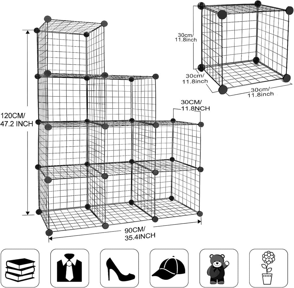 20-Cube Modular Wire Cube Storage Organizer P220641