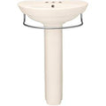 White Pedestal Sink Top and Leg with 4-Inch Center Faucet Spacing T4343