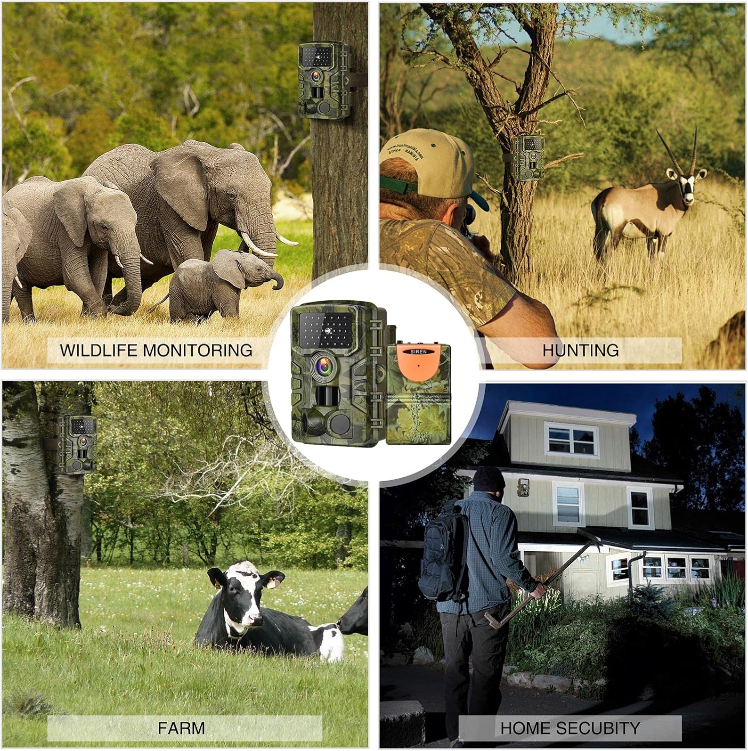 Trail Camera with Night Vision Motion Activated Waterproof Wildlife Camera Pack of 2 M6696