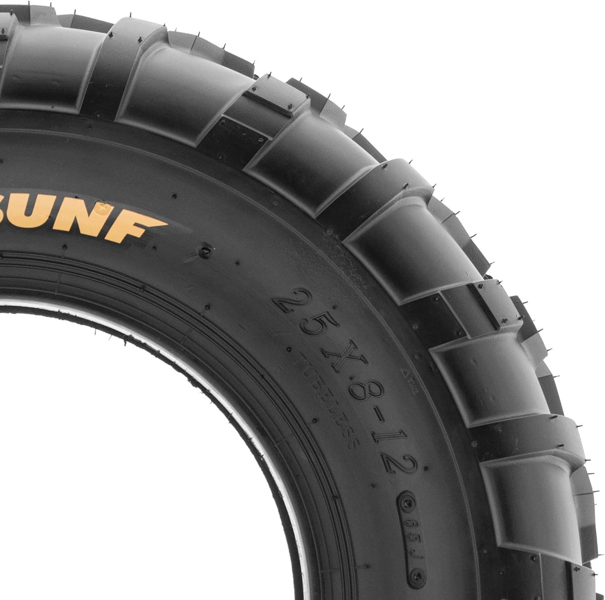 Pair of 2 25x8-12 ATV/UTV Off-Road Tires, 6PR, Directional Knobby Tread A914564