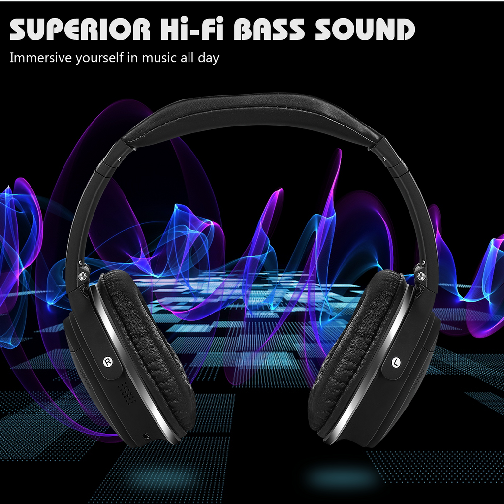 Wireless Bluetooth Over The Ear Headphones with Mic V235