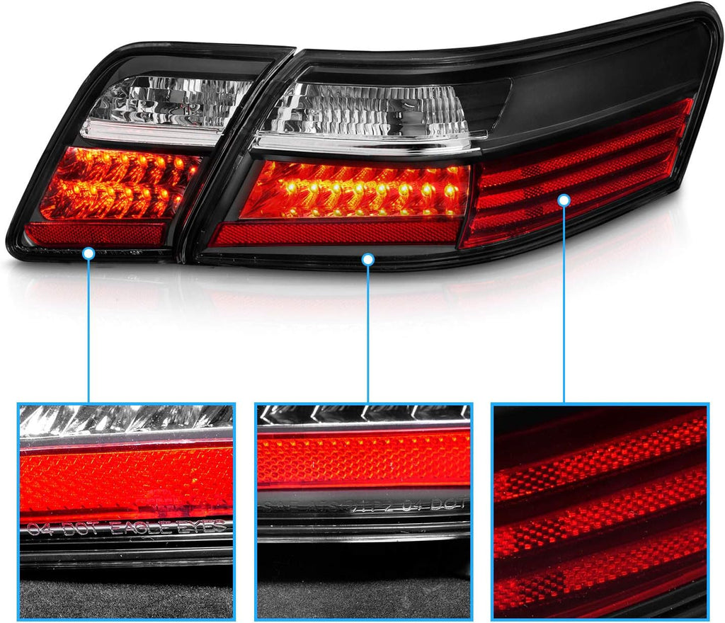 4 Pcs Black L.E.D Taillights A2962