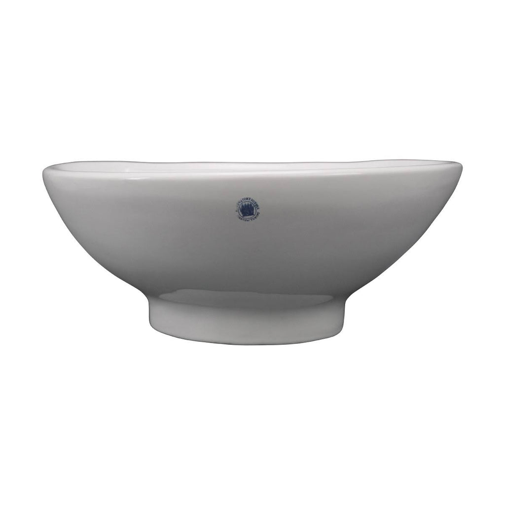 17x22 Round White Bathroom Sink with Overflow T109406