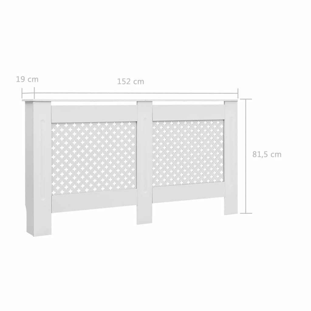 White MDF Radiator Cover D79605