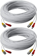 White 250-Feet Power Accessory Cable for Analog Security Camera (2-Pack) D678