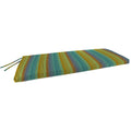 Sunbrella Multicolor Stripe Rectangular Outdoor Settee Swing Bench Cushion with Ties Z353852