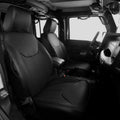 PU Leather Car Seat Covers for Wrangler JK 4 Door, Black Red Y30136