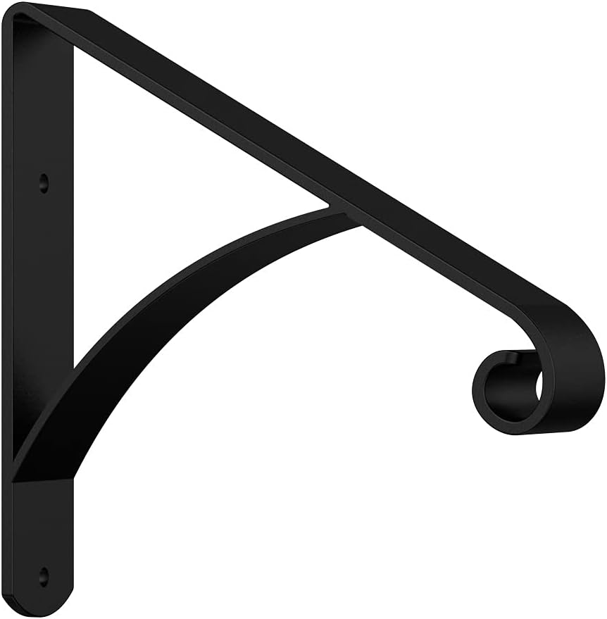 Black Metal Handrail for Outdoor Steps Stair Railing Kit Q54629