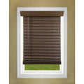 Cordless Faux Wood Blind, Dark Oak, 42 x 64 S967