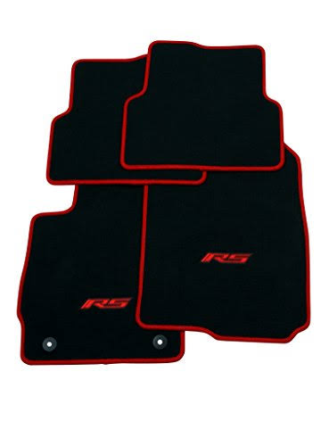 Black Carpet Floor Mat Set with Molded Edge and Non-Slip Back S699011