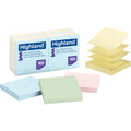 Self-Stick Pop-Up Notes, 3 X 3, Assorted Pastel, 100-Sheet, 12/pack N698675