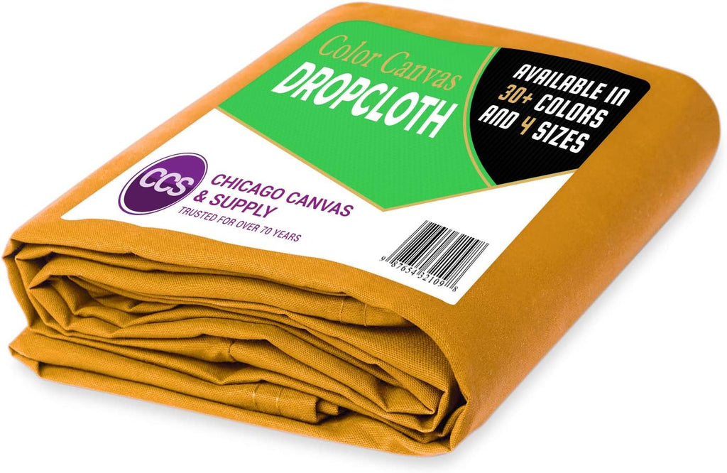 Gold Cotton Canvas Drop Cloth 6 by 10 Feet Pack of 2 W185