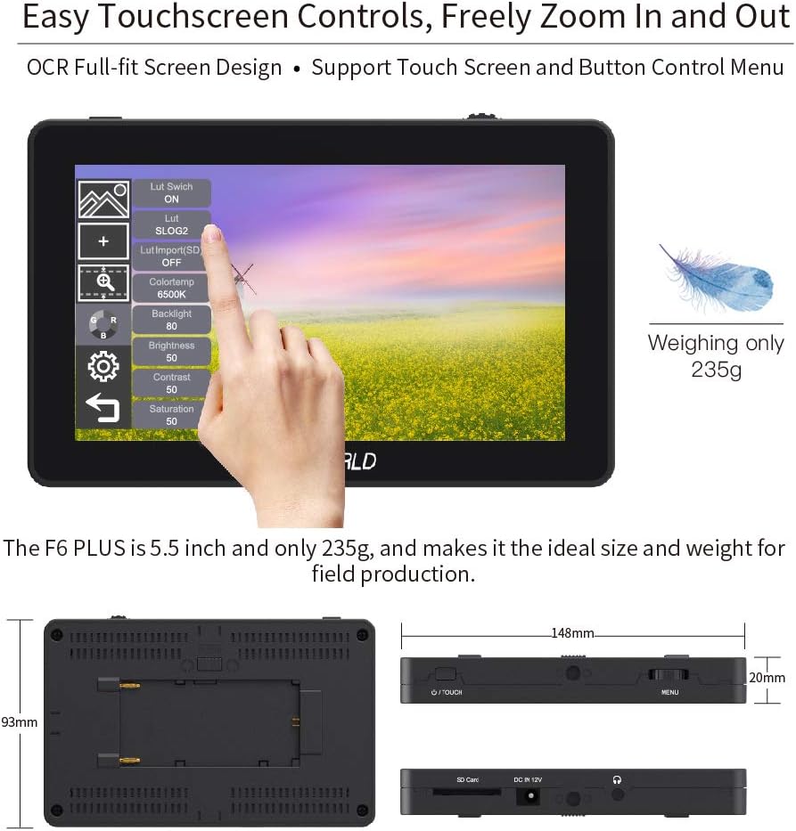 5.5 Inch Touch Screen Field Monitor with 4K HDMI Q558710