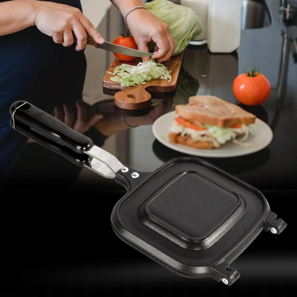 Double Sided Non Stick Sandwiches Maker with Heat Resistant Handles P87191