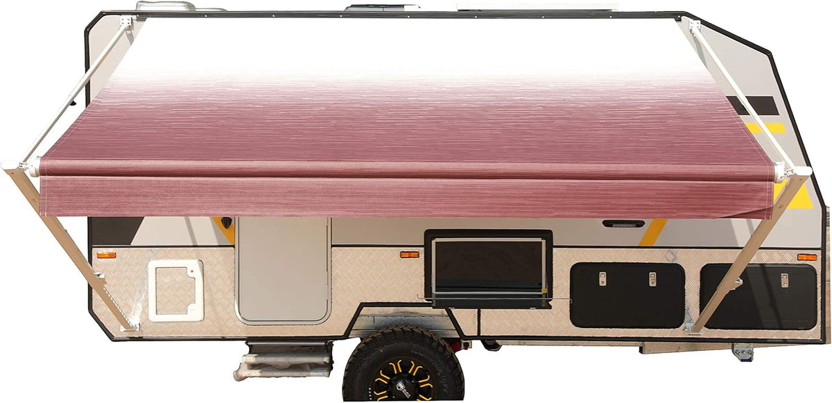 Black Fade Manual Retractable RV Trailer Awning X149045