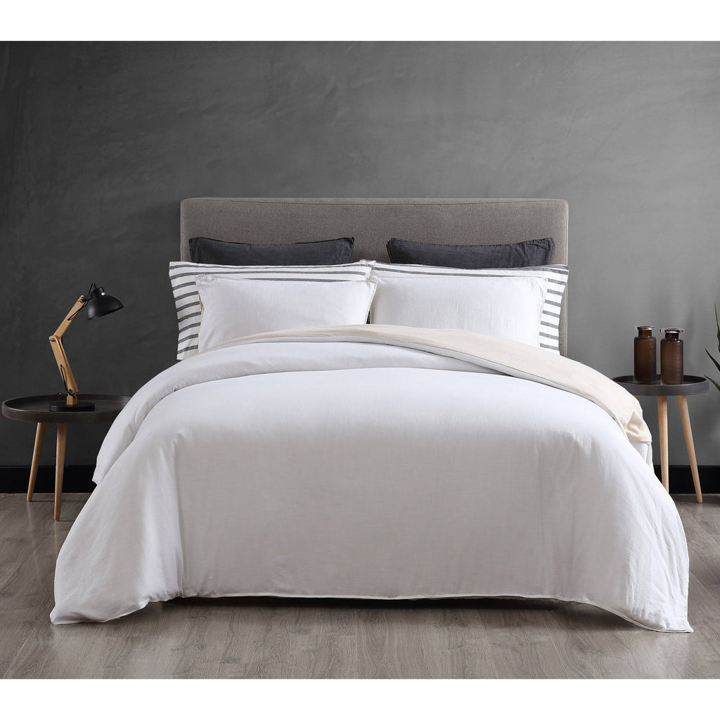 Washed Cotton Reversible Duvet Cover Set R7260
