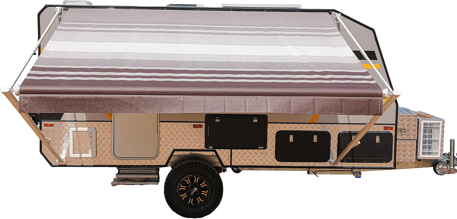Black Fade Manual Retractable RV Trailer Awning X149045