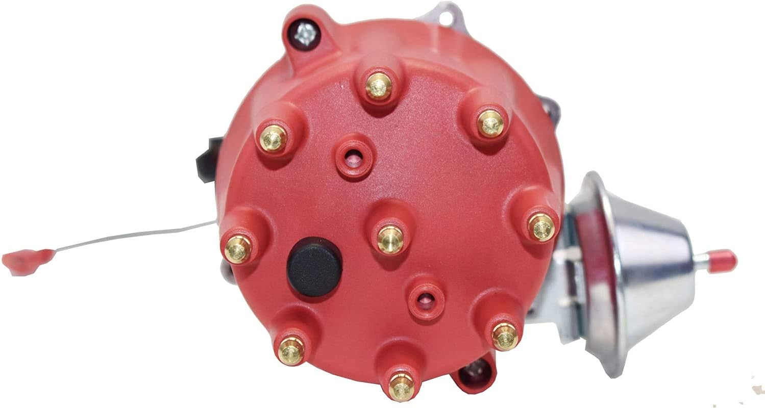 Red 8.0mm Spark Plug Wires & 45K Volt Coil for Chevy SBC R776