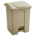 Large Capacity Plastic Step-On Receptacle, 17 gal, Tan S7376