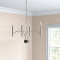 4-Light Candle Style Chandelier Brushed Nickel D3471