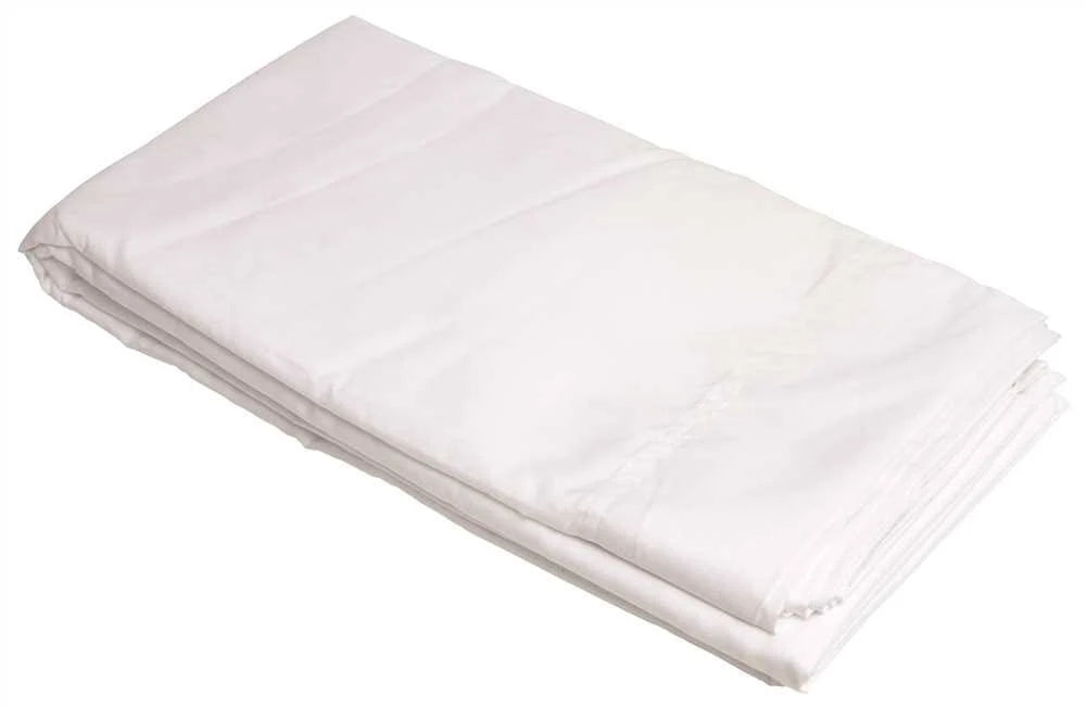 White Queen Extra Large Flat Bed Sheets 90 x 120 in. - 12 per Case Y937024