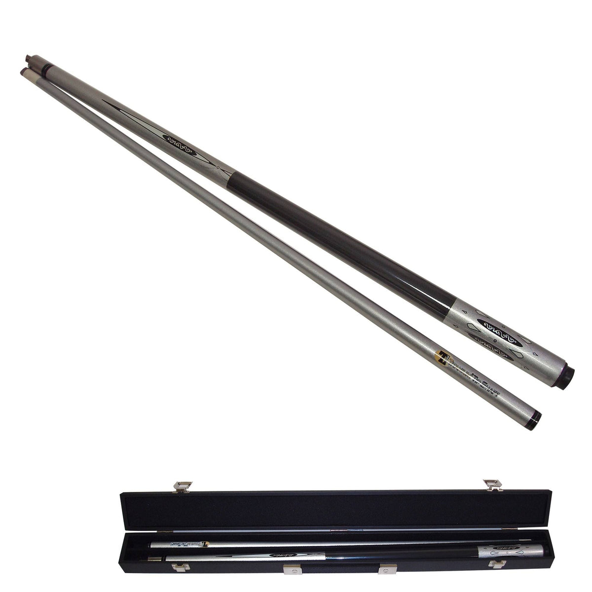 Metallic Blue Billiard Pool Cue Stick with Case A48602