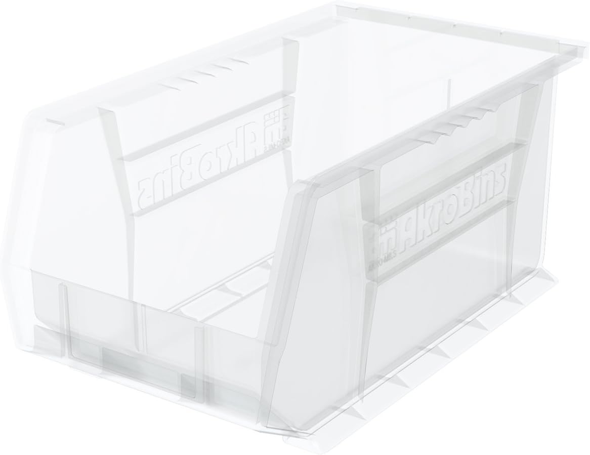 Clear Plastic Storage Bin 12-Pack U833100