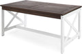White Base / Dark Brown Top Acacia Wood Coffee Table O575890