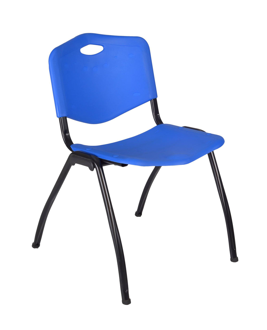 84x22 x 24x22 Training Table Maple Stack Chairs Blue G7299