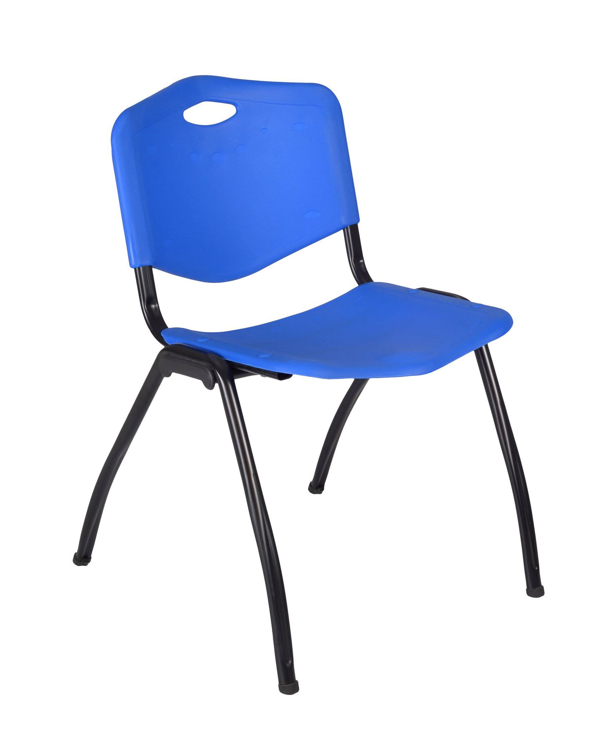 84x22 x 24x22 Training Table Maple Stack Chairs Blue G7299