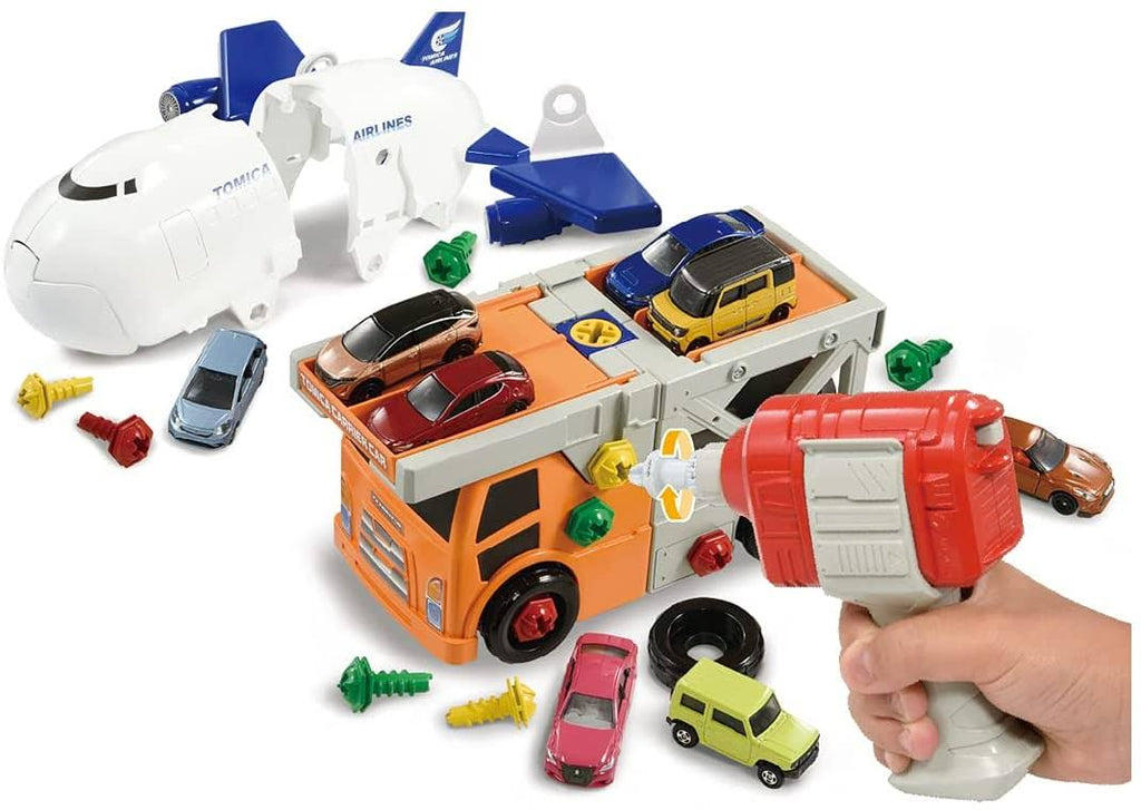 Tomica World Recombination Action Carrier Car & Cargojet Set P458665