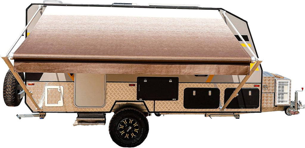 Black Fade Manual Retractable RV Trailer Awning X149045