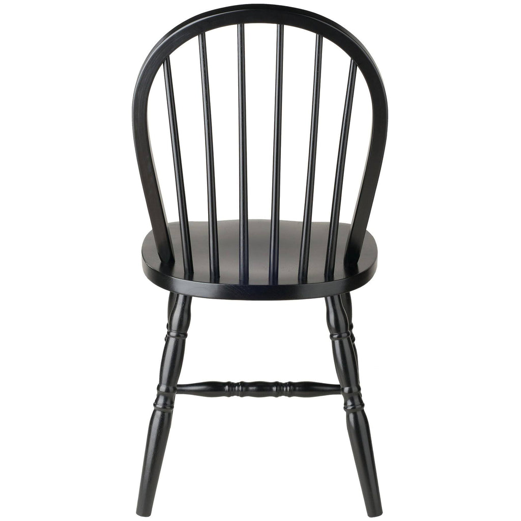 Set of 2 Windsor Chairs Black E34324