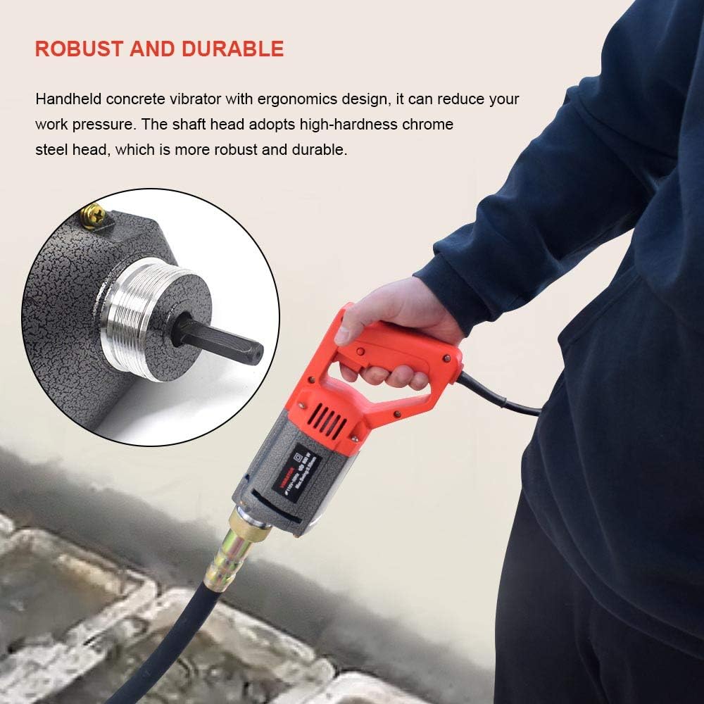 110V Hand Held Concrete Vibrator 4.9 Feet Shaft S704375