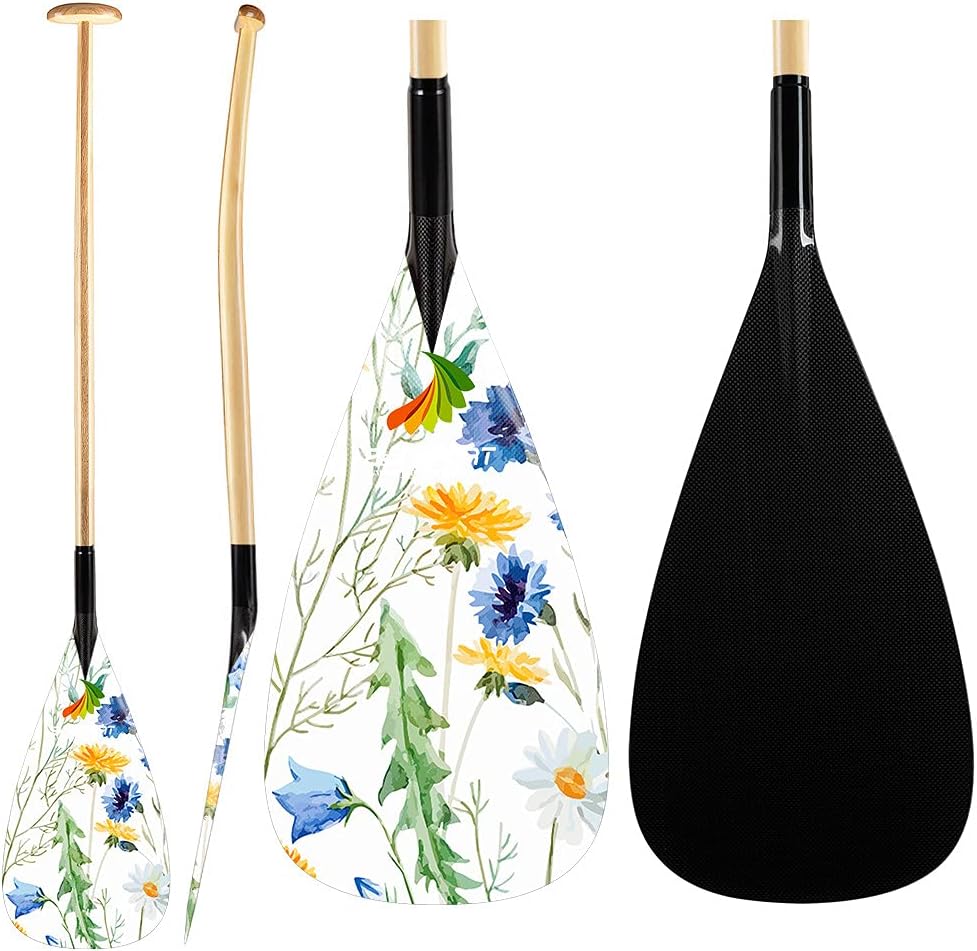 Carbon Blade Wood Bent Shaft Canoe Paddle U280288