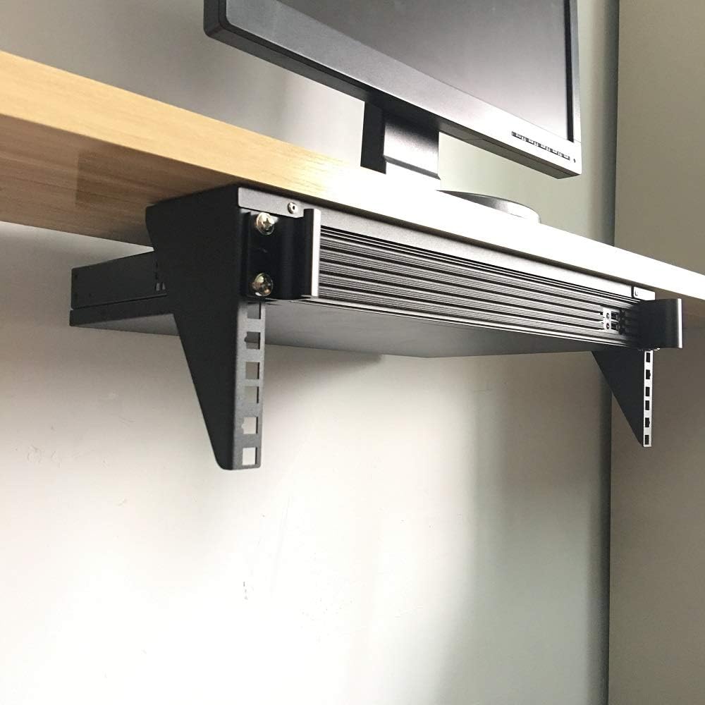 2 Pack 1U Light-Loading Foldable 19 Inches Cold Rolled Steel Vertical Wall Mount Rack Including Hardware H413