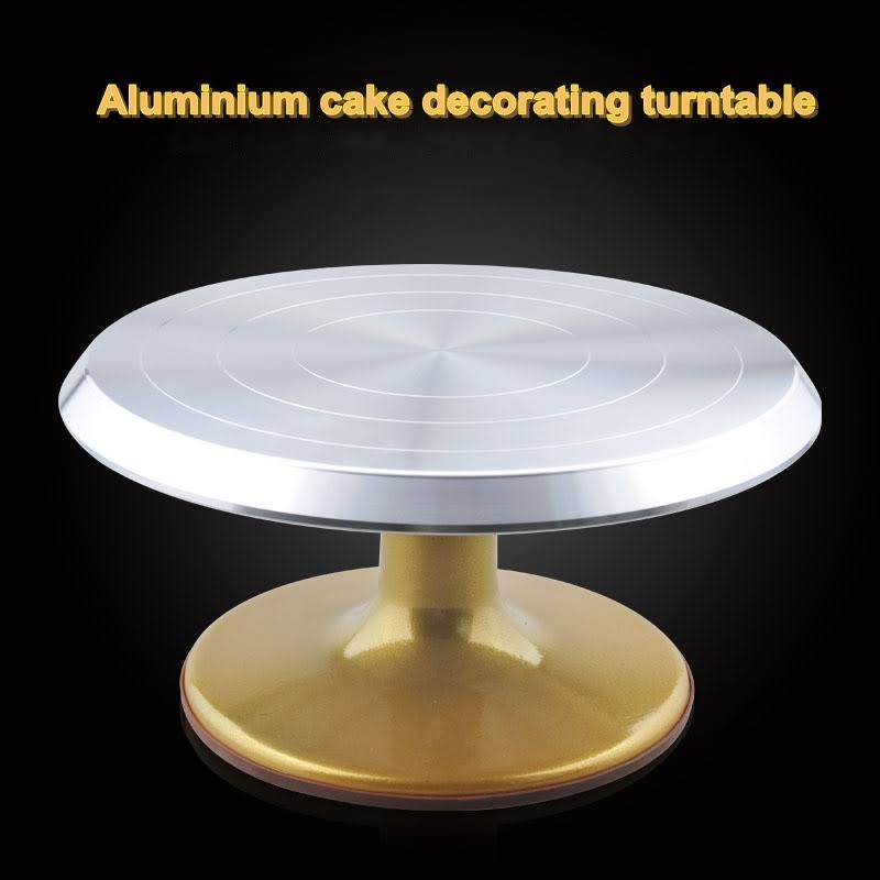 Gold Aluminum Alloy Cake Decorating Turntable Q551