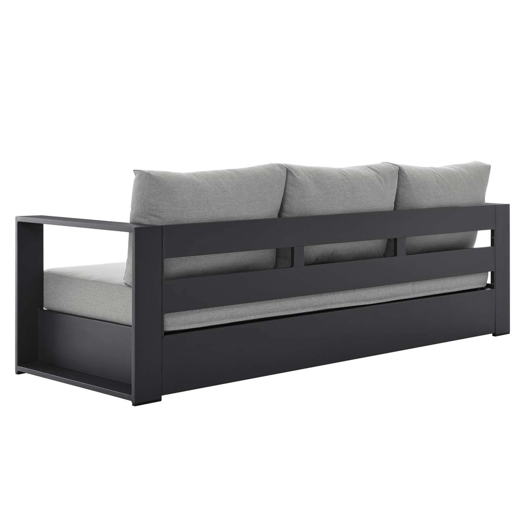 Grey Aluminum Fabric Outdoor Patio Sofa Table Set S50895