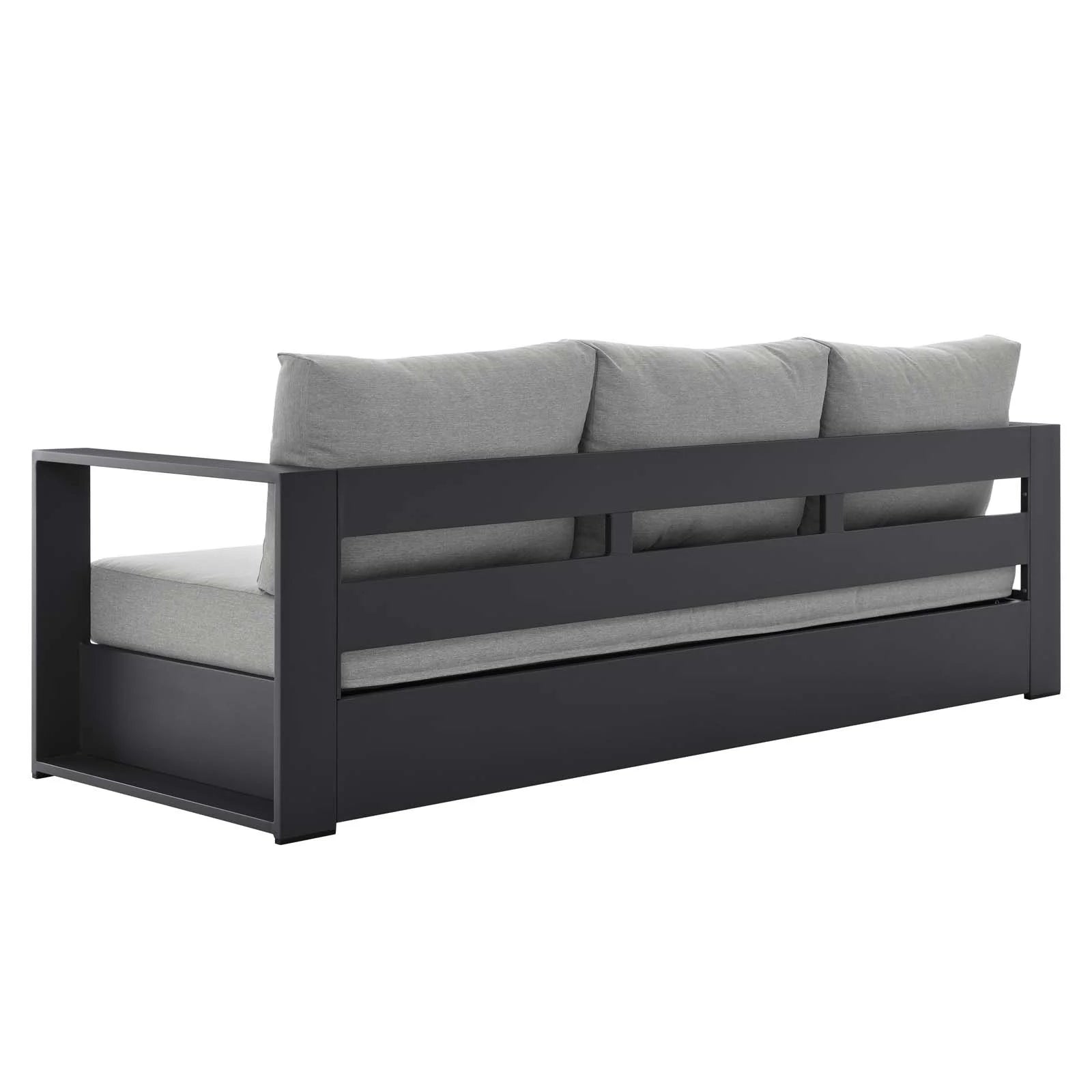 Grey Aluminum Fabric Outdoor Patio Sofa Table Set S50895