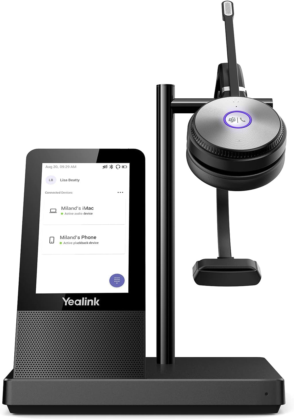 Wireless DECT Headset with Microphone for Computer VoIP Phone (Dual) R4218