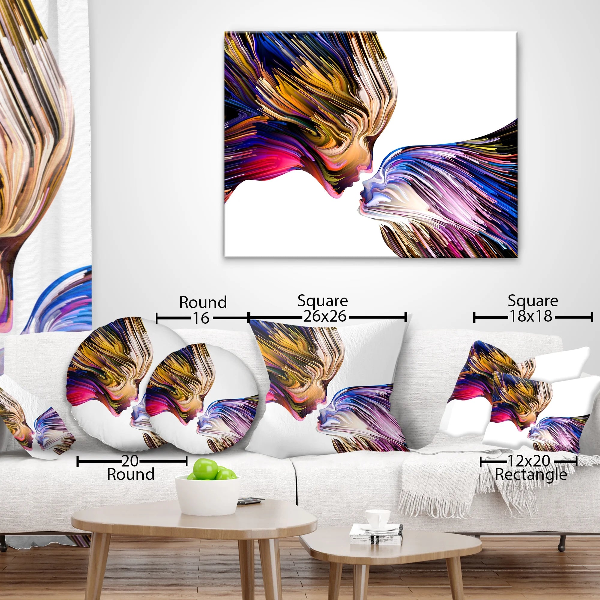 Antelope Canyon Landscape Photo Throw Pillow 12x20 N259716