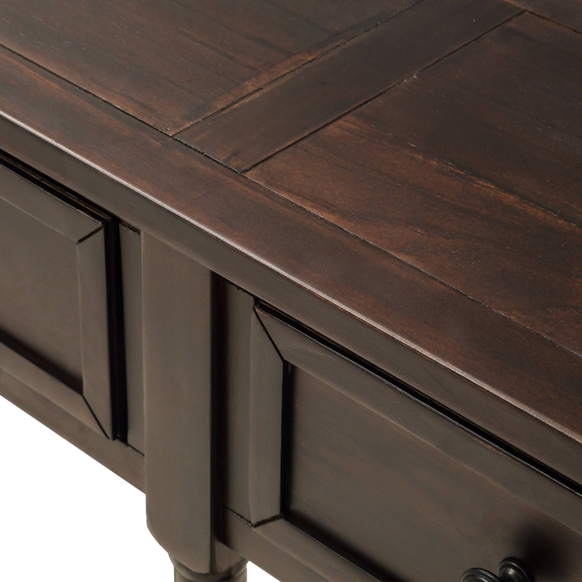 Old Pine 2-Drawer Console Table with Bottom Shelf B9869