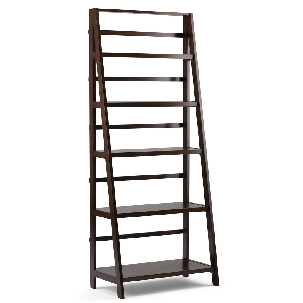 White Solid Wood Bookcase U507