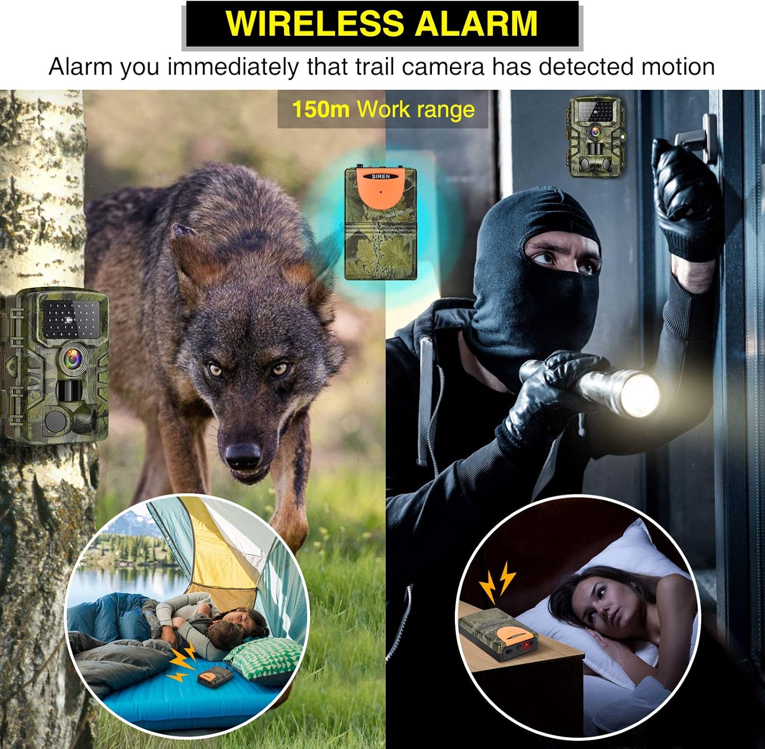 Trail Camera with Night Vision Motion Activated Waterproof Wildlife Camera Pack of 2 M6696