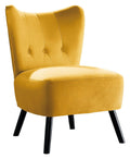 Yellow Velvet Accent Chair B177