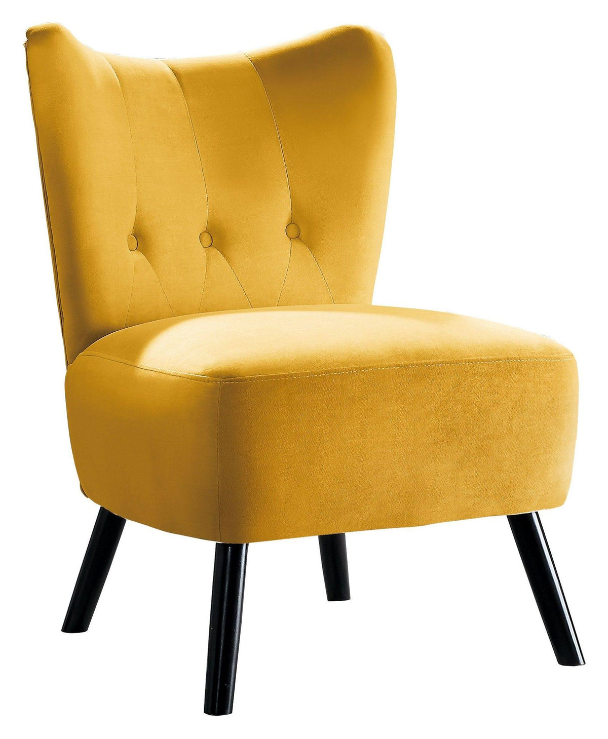 Yellow Velvet Accent Chair B177
